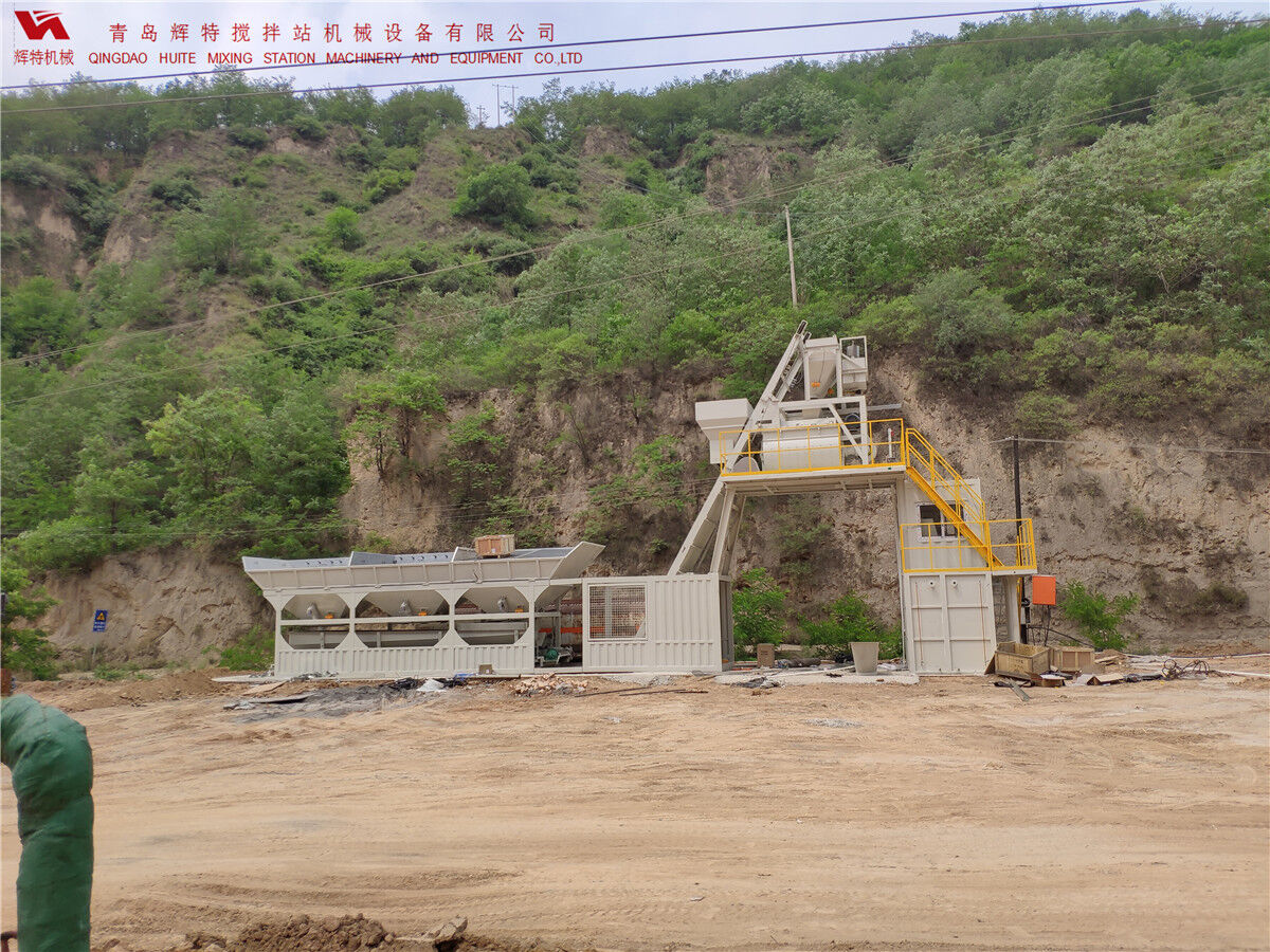 青島輝特機(jī)械 HZM75免基礎(chǔ)攪拌站模塊化設(shè)計，安裝快捷